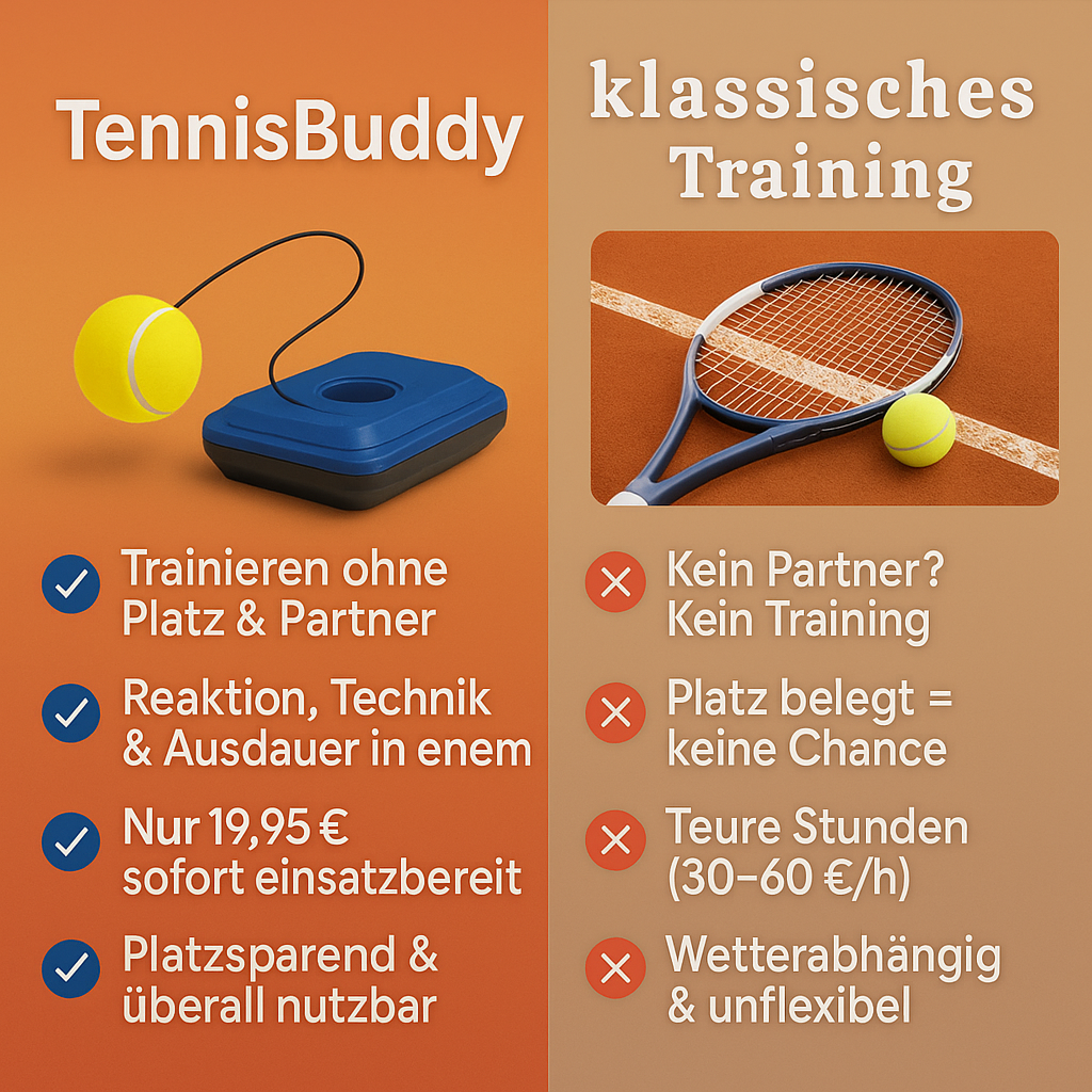 TennisBuddy – Selbsttrainingsgerät für überall