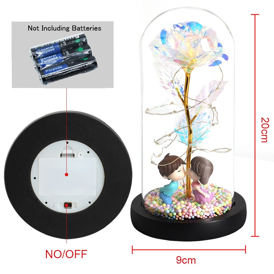 Enchanted Sparkly Rose - Weihnachtslampe LED (ohne Perlen & Figur) - ExklusiveDeals