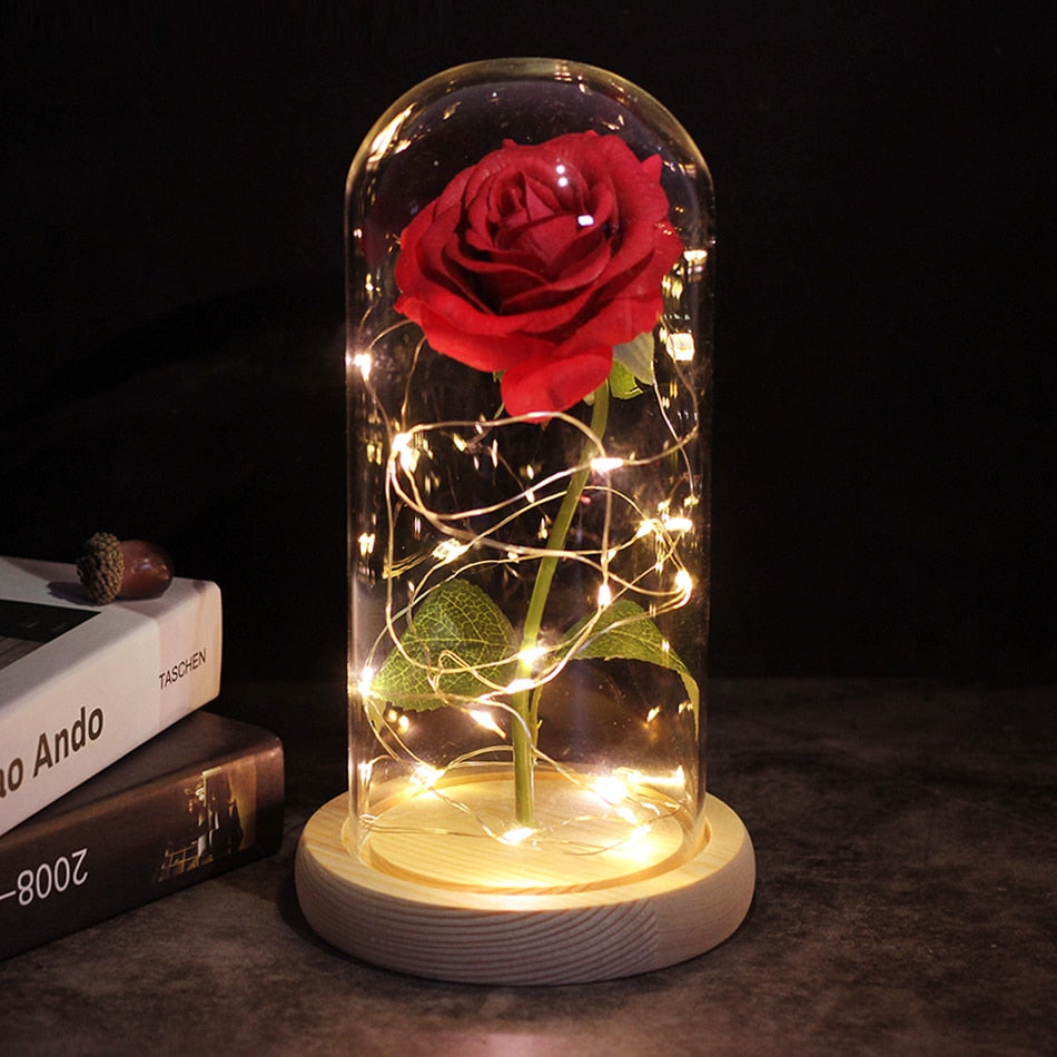 Enchanted Sparkly Rose - Weihnachtslampe LED (ohne Perlen & Figur) - ExklusiveDeals
